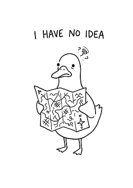Confused Duck with Map