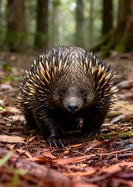Close-up of an Echidna in a Forest