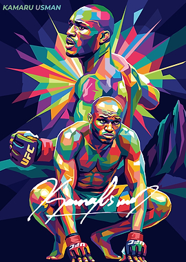 Kamaru Usman Pop Art