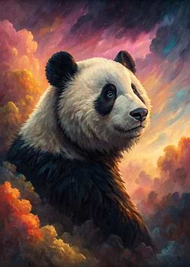 Panda in a Cosmic Sky
