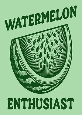 Watermelon Enthusiast Text Art