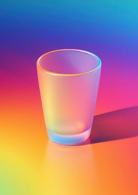 Frosted Glass with Rainbow Gradient