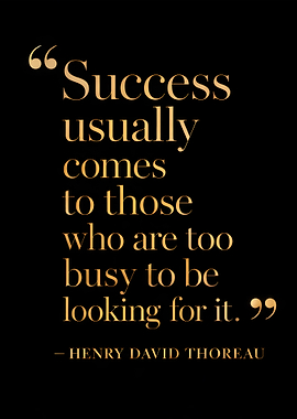 Henry David Thoreau Success Quote