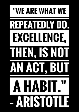 Aristotle quote on excellence