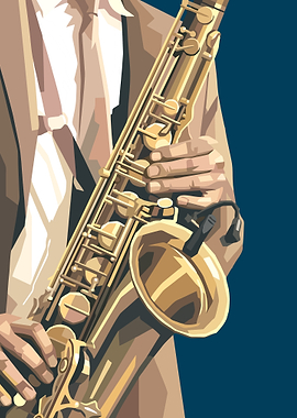 Saxophonist in a Suit