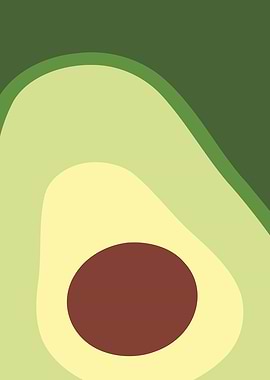 Abstract Avocado Slice
