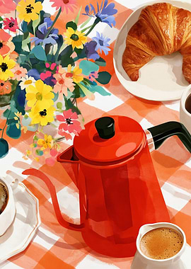 Vibrant Floral Breakfast