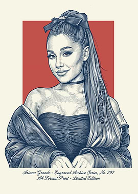 Ariana Grande Engraved Portrait
