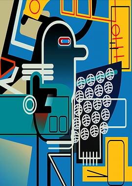 Abstract Robot with Geometric Elements