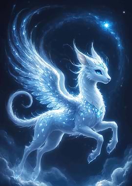 Fantasy Creature in Cosmic Setting