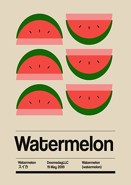 Watermelon Slices Poster