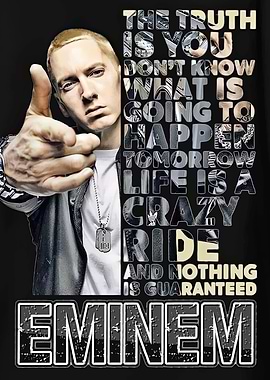 Rapper Portrait with Inspirational Text