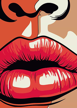 Close-up of Red Lips