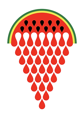 Watermelon Slice with Dripping Juice