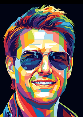 Tom Cruise Pop Art Portrait
