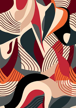 Abstract Organic Shapes Pattern