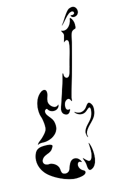 Abstract Guitar Silhouette