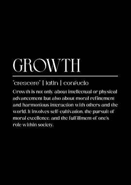 Growth Definition black background
