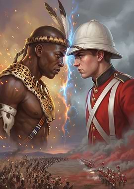 Zulu Warrior vs. British Soldier