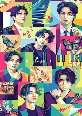 Lee Dong-wook Pop Art Collage
