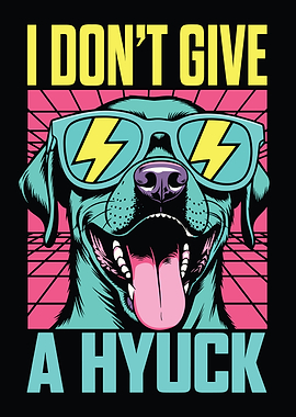 Dog with Sunglasses and Lightning Bolts