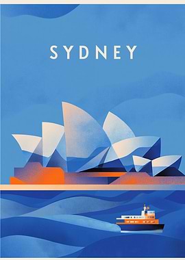 Sydney Opera House Travel Poster