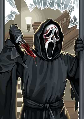 Ghostface with knife