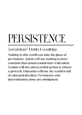 Persistence Quote white background