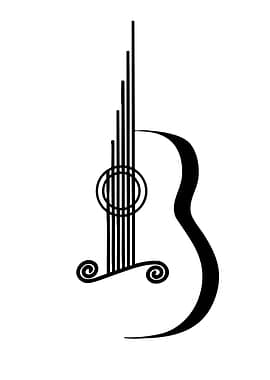 Stylized Guitar Illustration