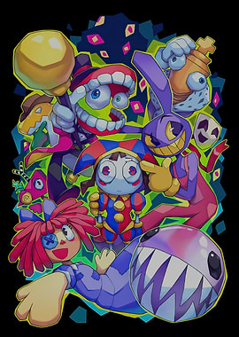 Whimsical Characters in a Chaotic Scene