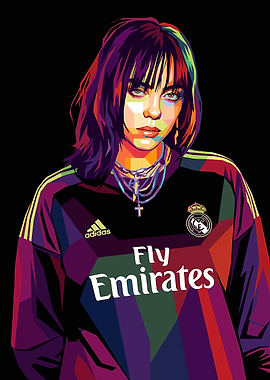 Billie Eilish in Real Madrid Jersey