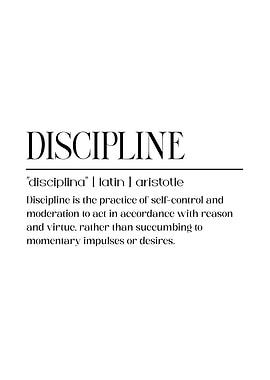 Discipline Definition white background