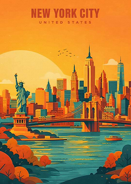 New York City Skyline Poster