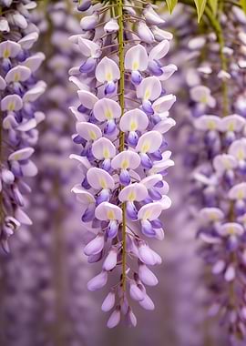 Hanging Wisteria Flowers