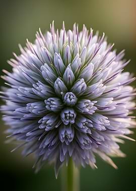 Close-up of a Globe Thistle Flower