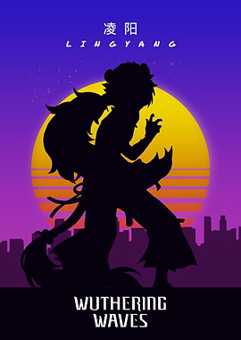 Wuthering Waves Lingyang Retro Poster