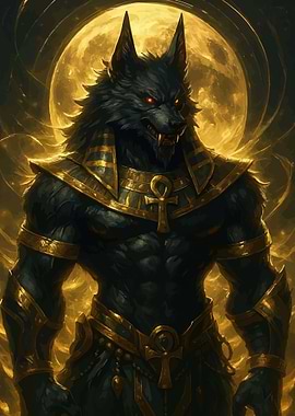 Anubis Warrior with Golden Armor