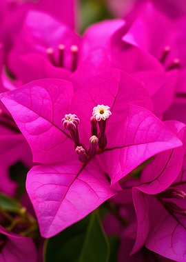 Vibrant Pink Bougainvillea Flowers