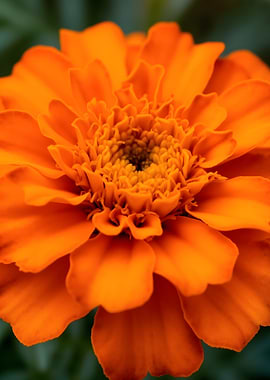 Close-up of an orange marigold flower