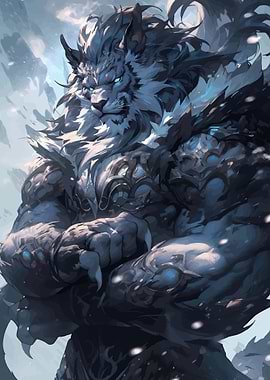 Majestic Snow Tiger Warrior