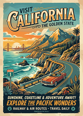 Visit California Vintage Travel