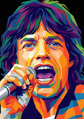 Mick Jagger Pop Art Portrait