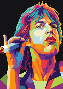 Mick Jagger Pop Art Portrait