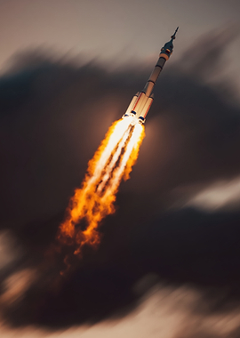 Rocket Launching into Dark Sky
