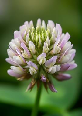 Close-up of a White Clover Flower