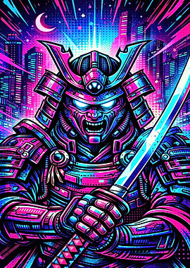 Cyberpunk Samurai Warrior
