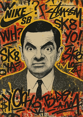 Mr. Bean Graffiti Art