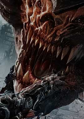 Demonic Creature with Sharp Teeth