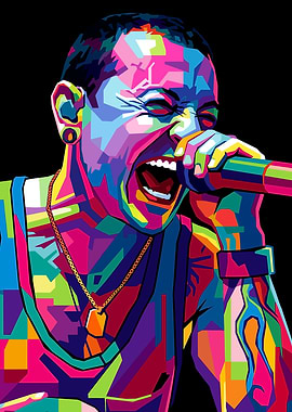 Chester Bennington Pop Art Portrait