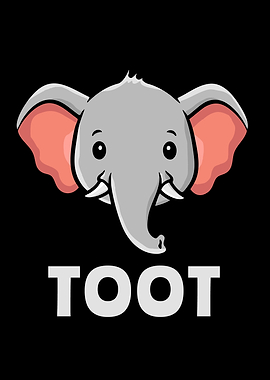 Cute Baby Elephan Face TOOT Kids Kawaii Elephant